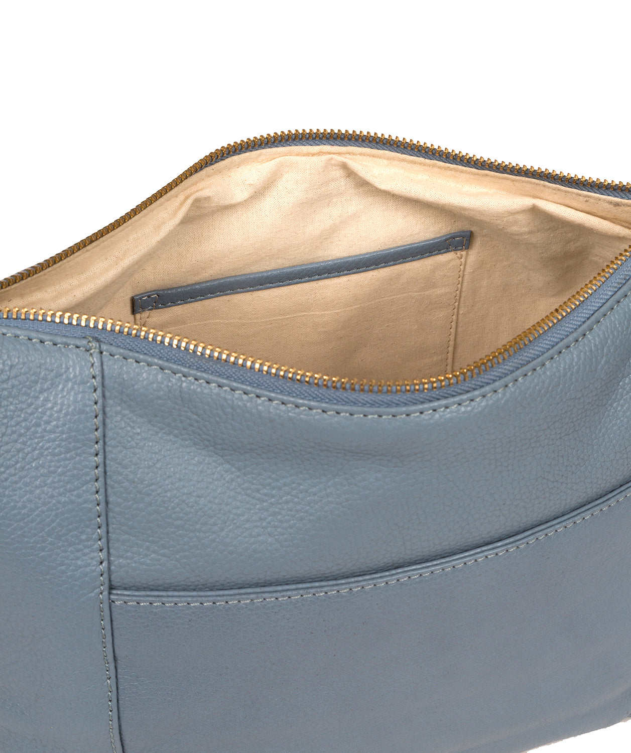 'Jenna' Blue Cloud Leather Shoulder Bag