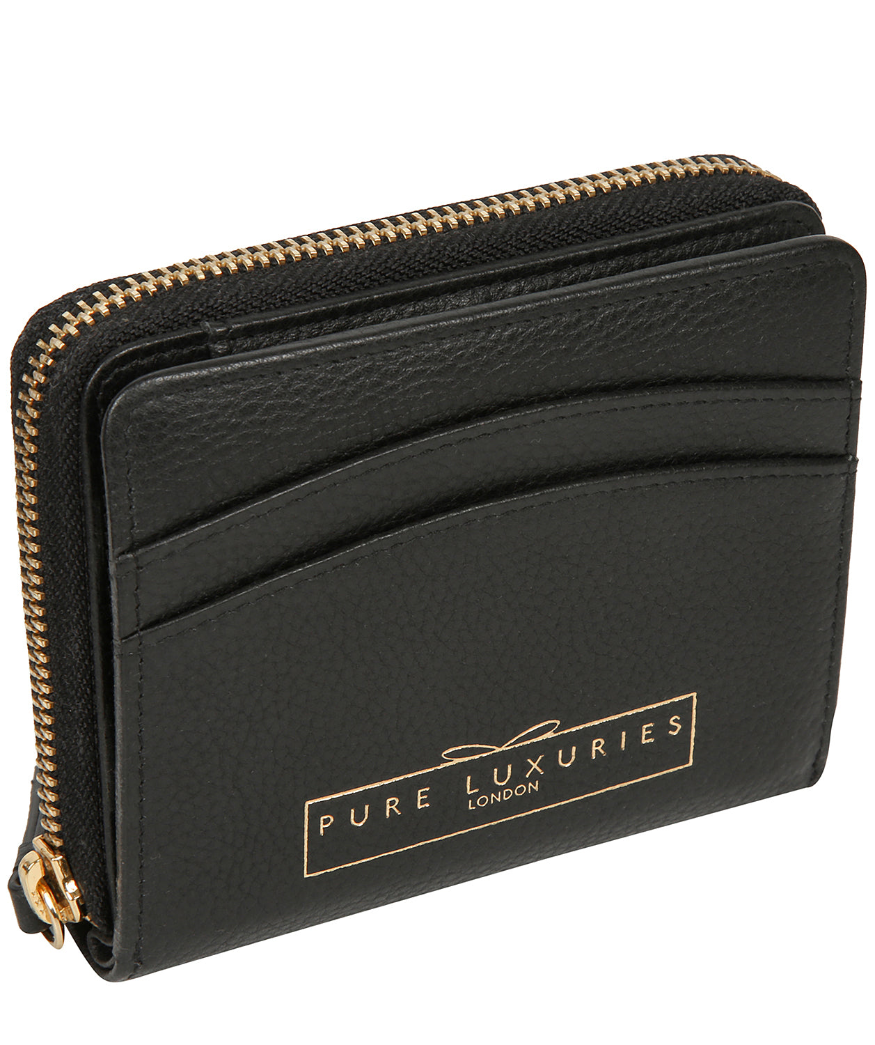 'Emely' Black Leather Purse