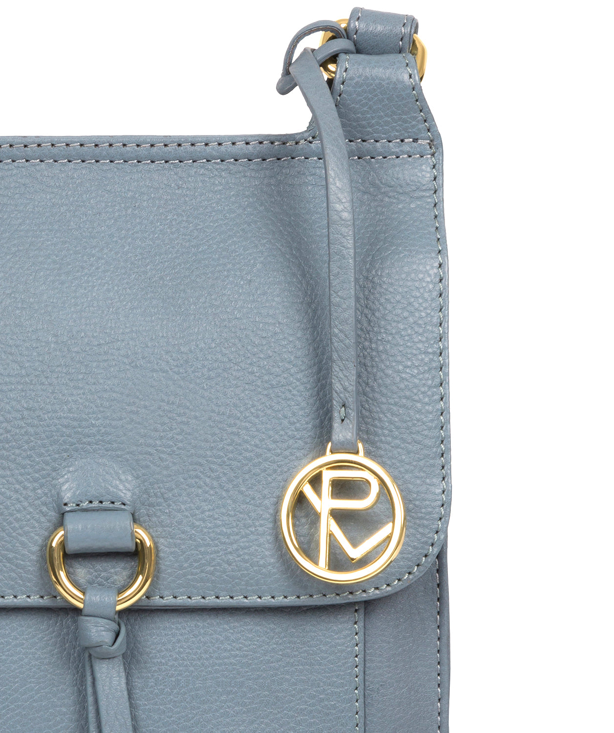 'Naomi' Blue Cloud Leather Cross Body Bag