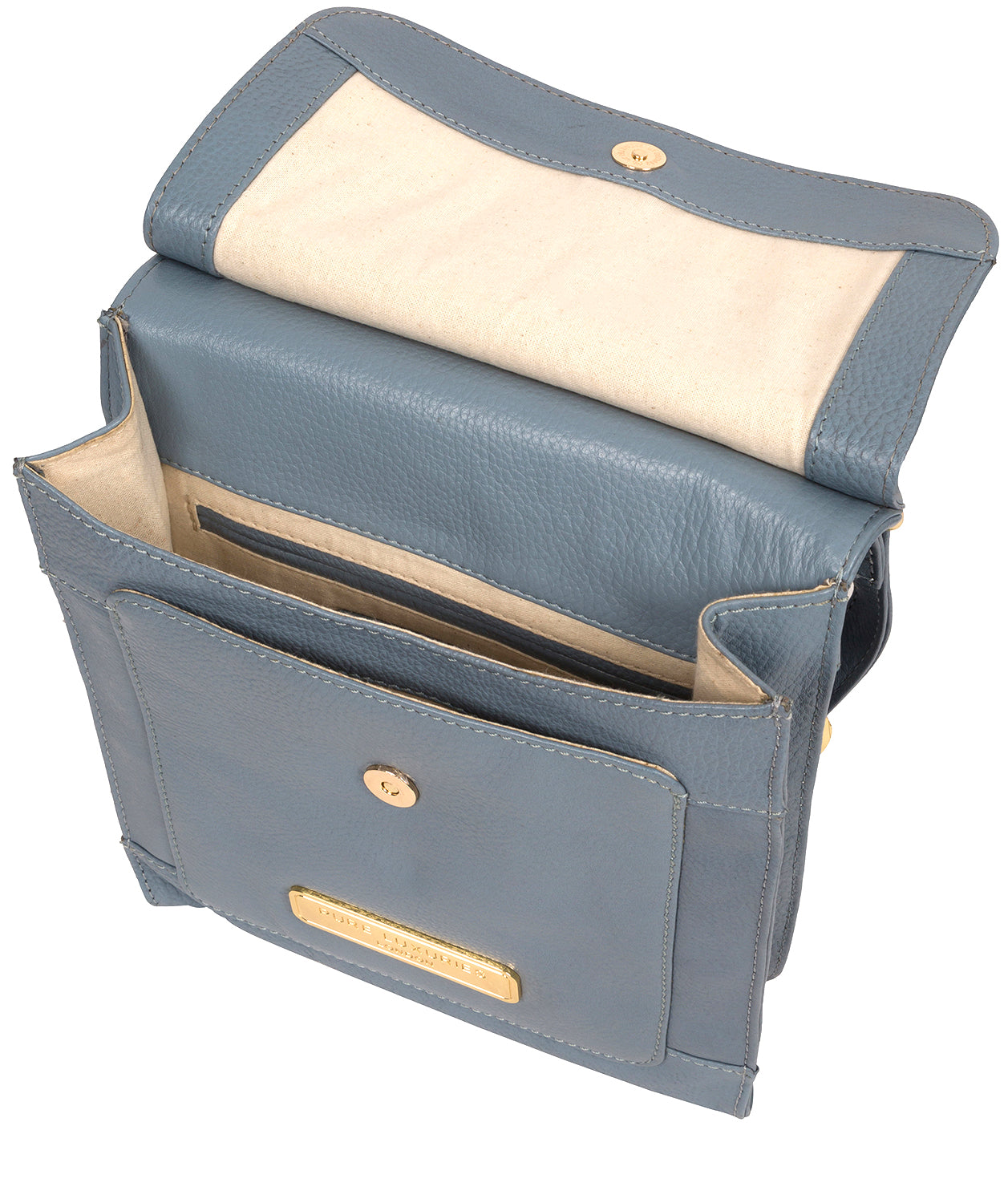 'Naomi' Blue Cloud Leather Cross Body Bag