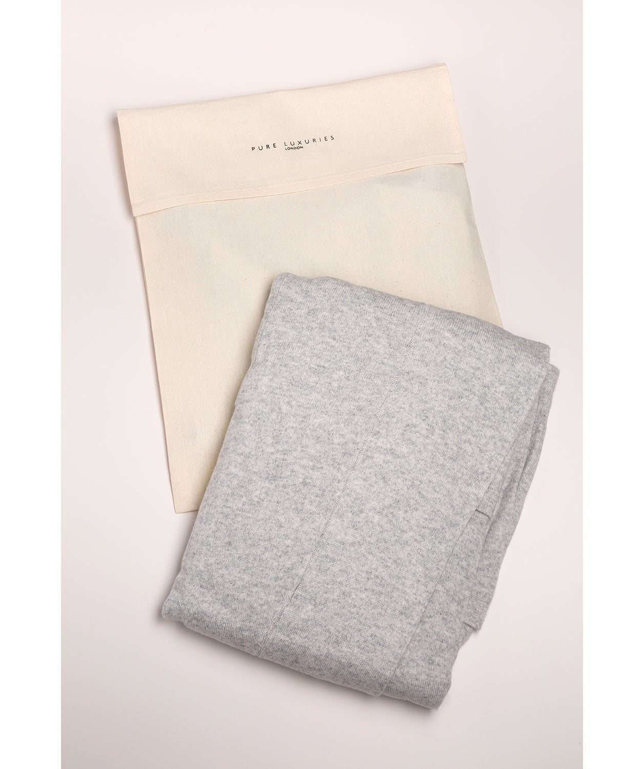 'Alston' Foggy Medium Merino Wool and Cashmere Dressing Gown