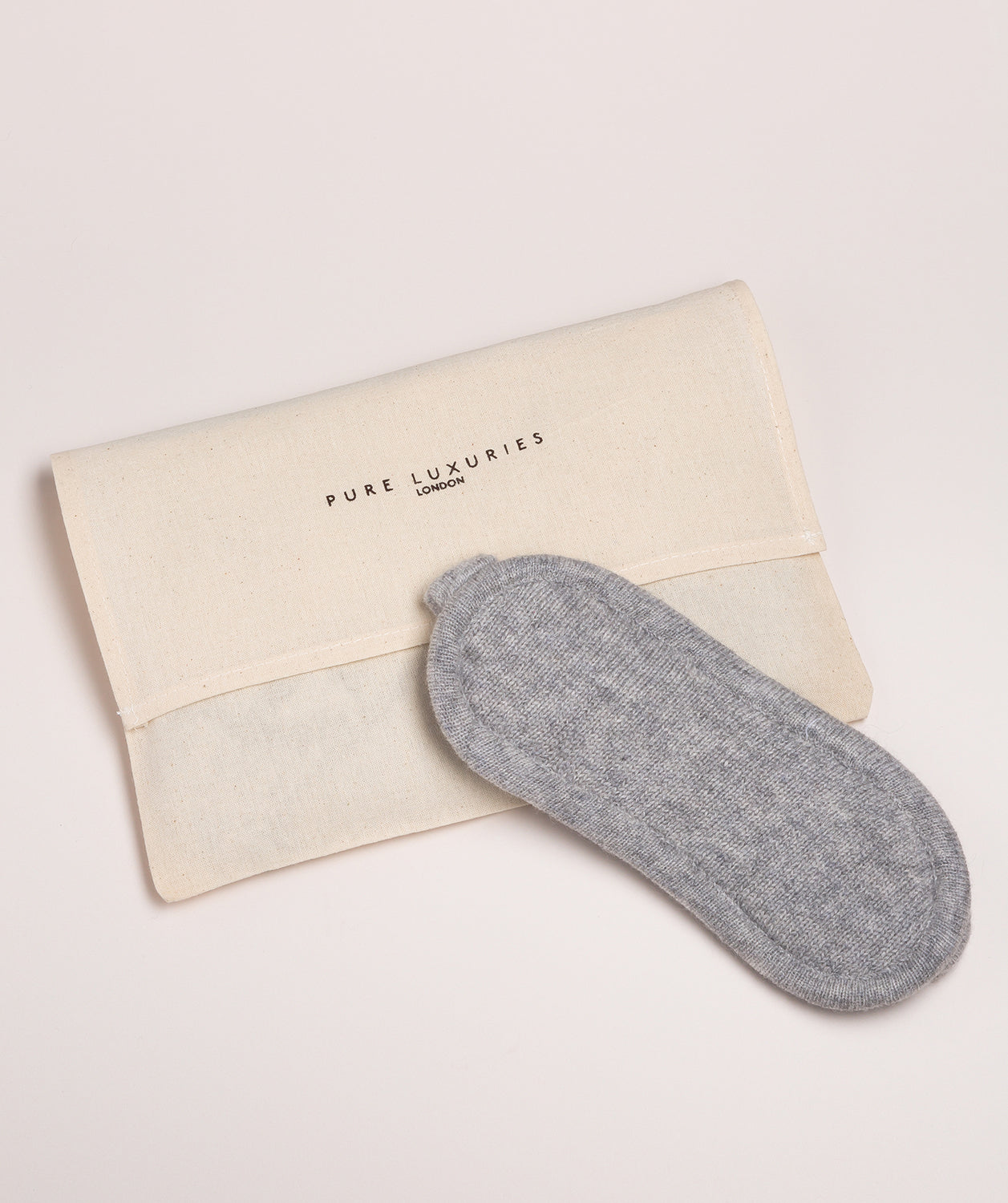 'Levens' Foggy 100% Cashmere Eye Mask
