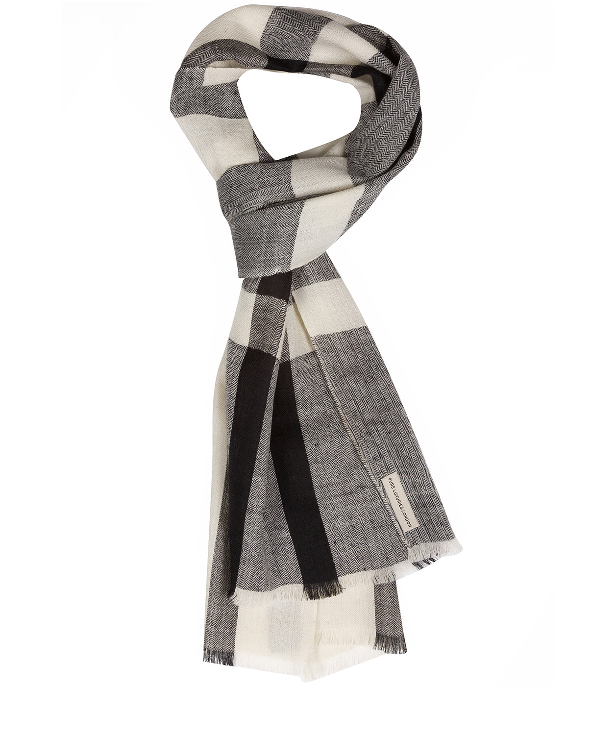 'Scale' Cashmere & Merino Wool Neckerchief