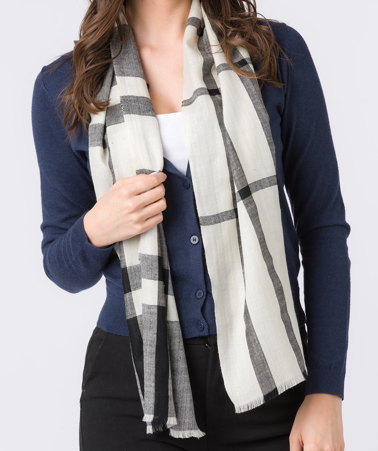 'Scale' Cashmere & Merino Wool Neckerchief