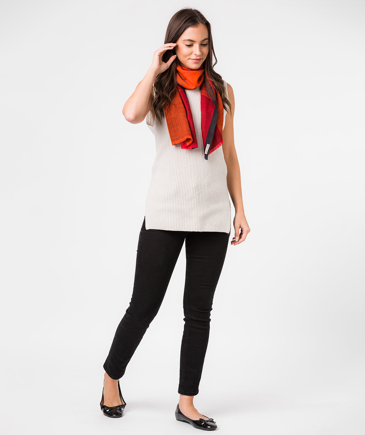 'Libration' Cashmere & Merino Wool Neckerchief