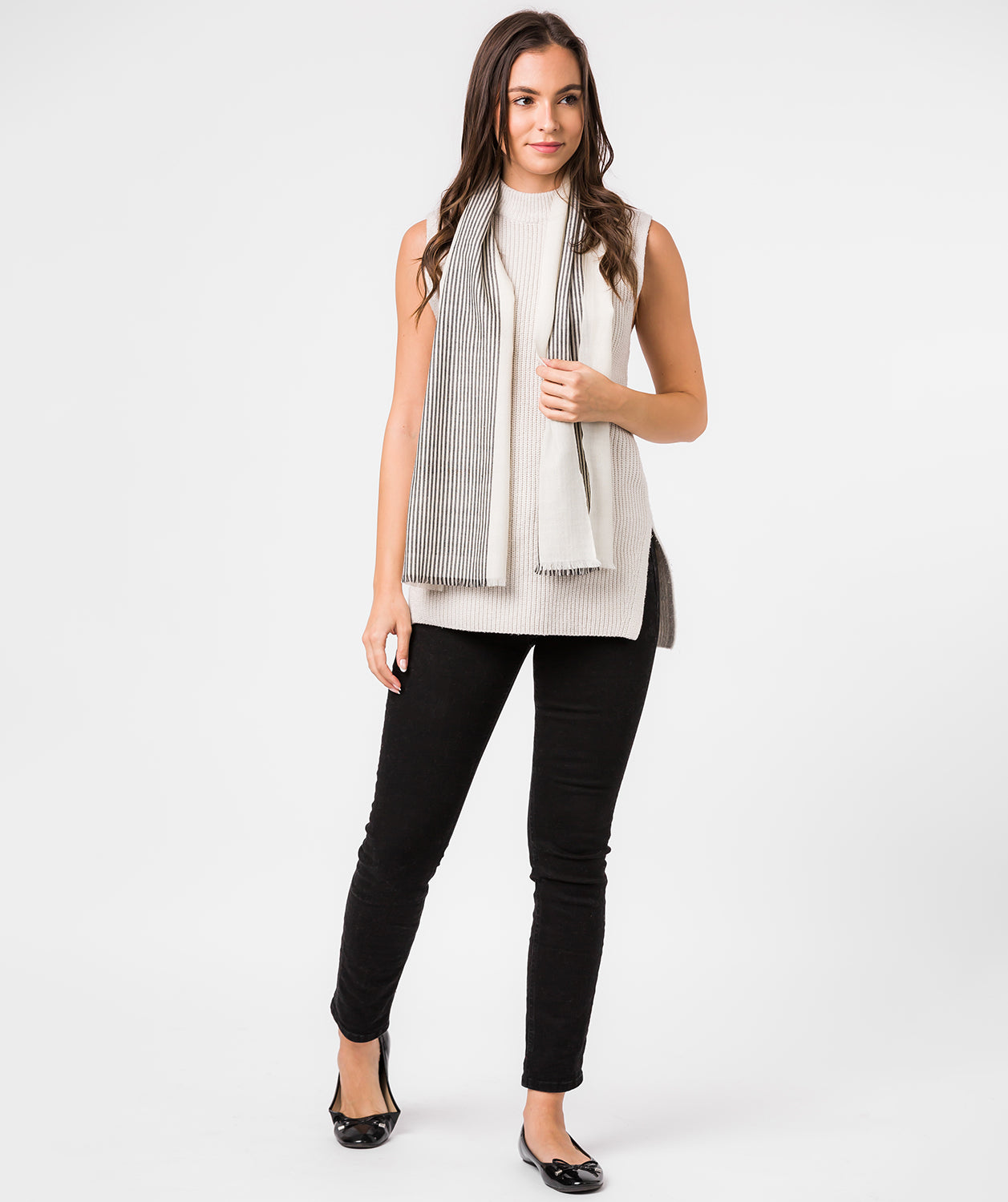 'Contrast' Cashmere & Merino Wool Neckerchief