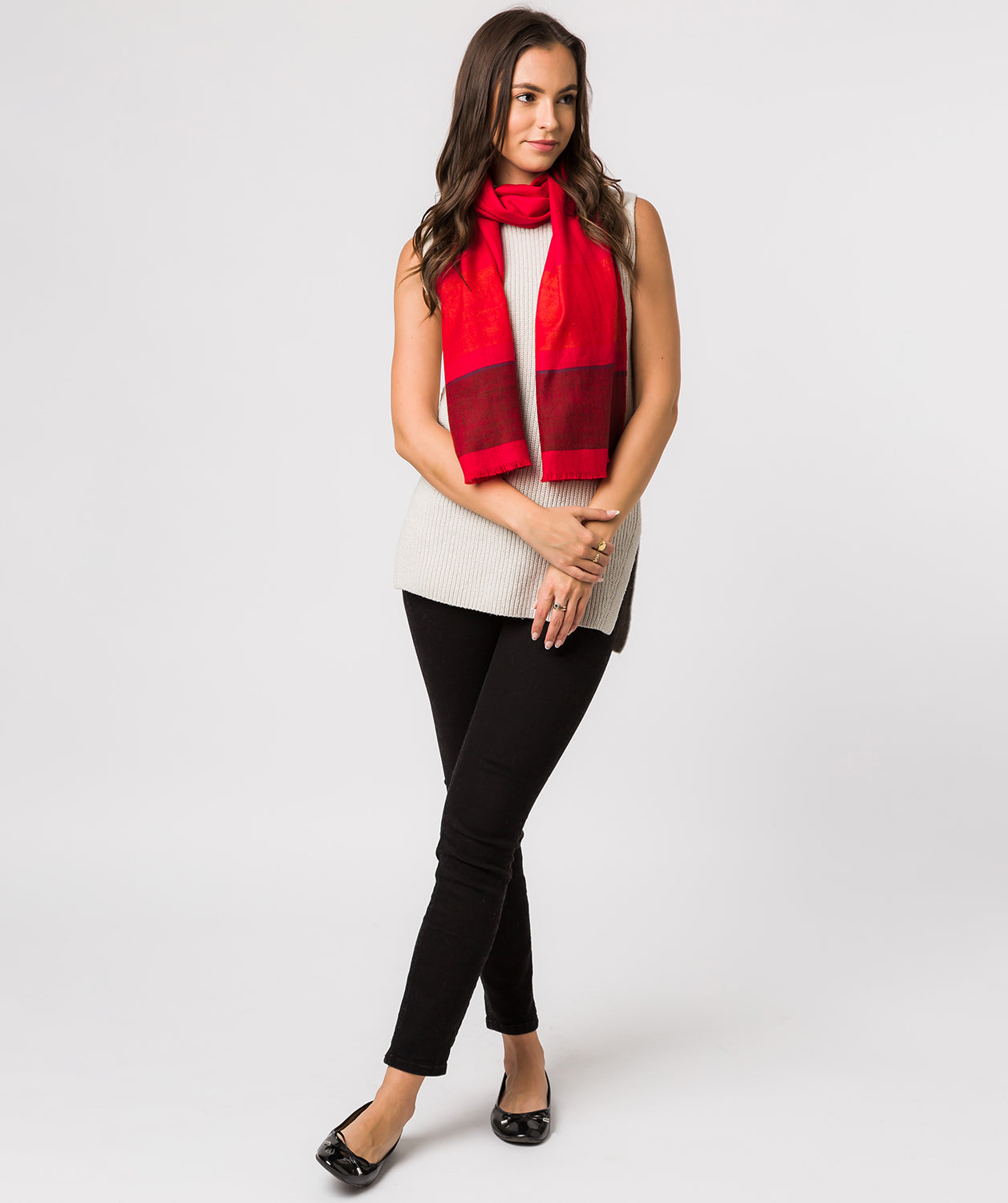 'Blur' Cashmere & Merino Wool Pashmina