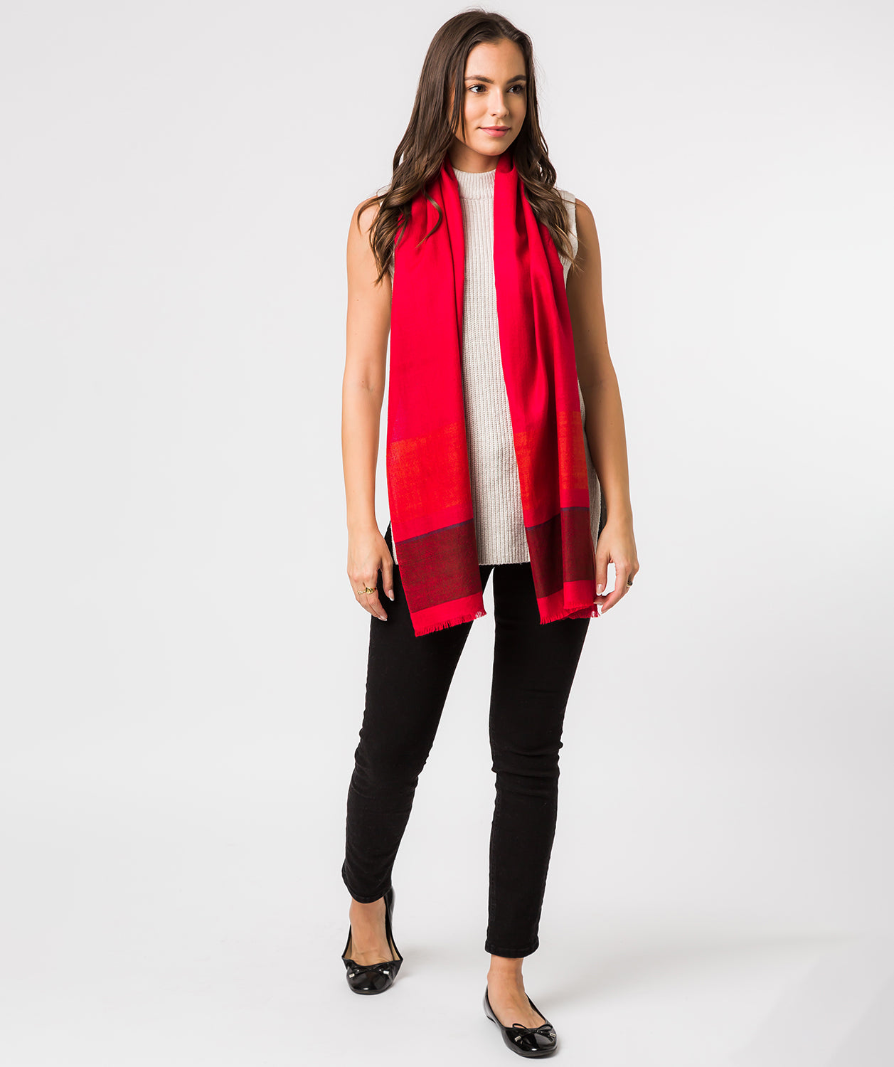 'Blur' Cashmere & Merino Wool Pashmina