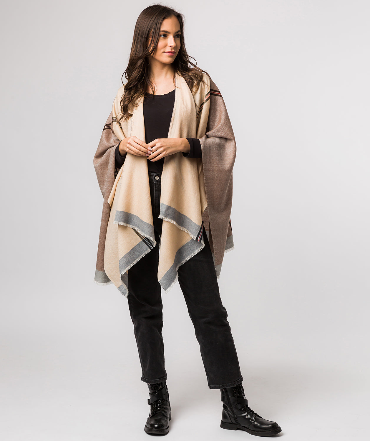 'Galaxy' 100% Merino Wool Poncho