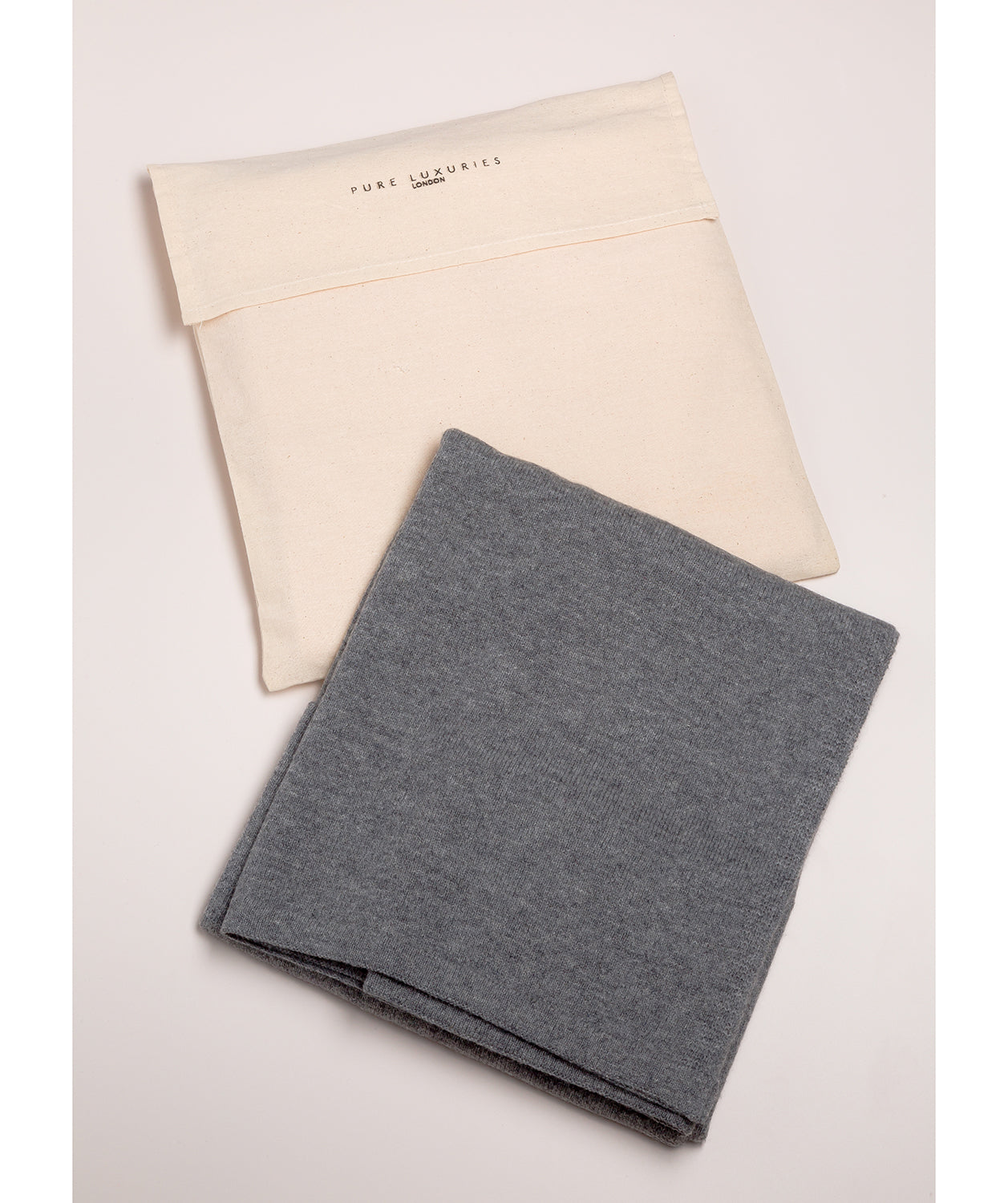 'Eskdale' Grey Cashmere & Merino Wool Poncho