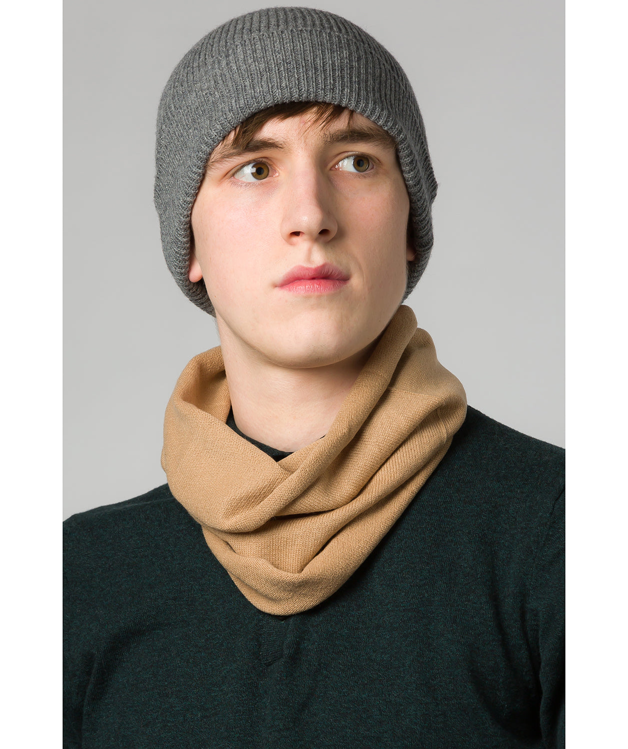 'Holker' Caramel Cashmere & Merino Wool Snood