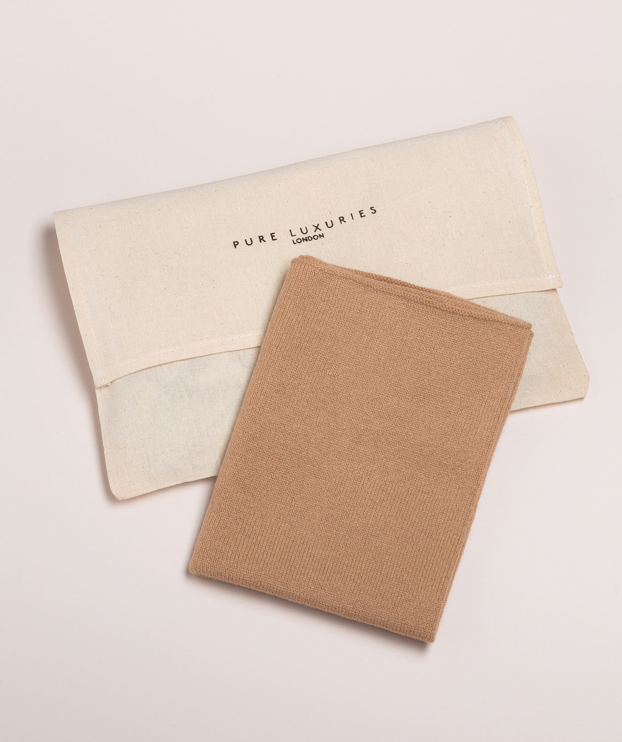 'Holker' Caramel Cashmere & Merino Wool Snood