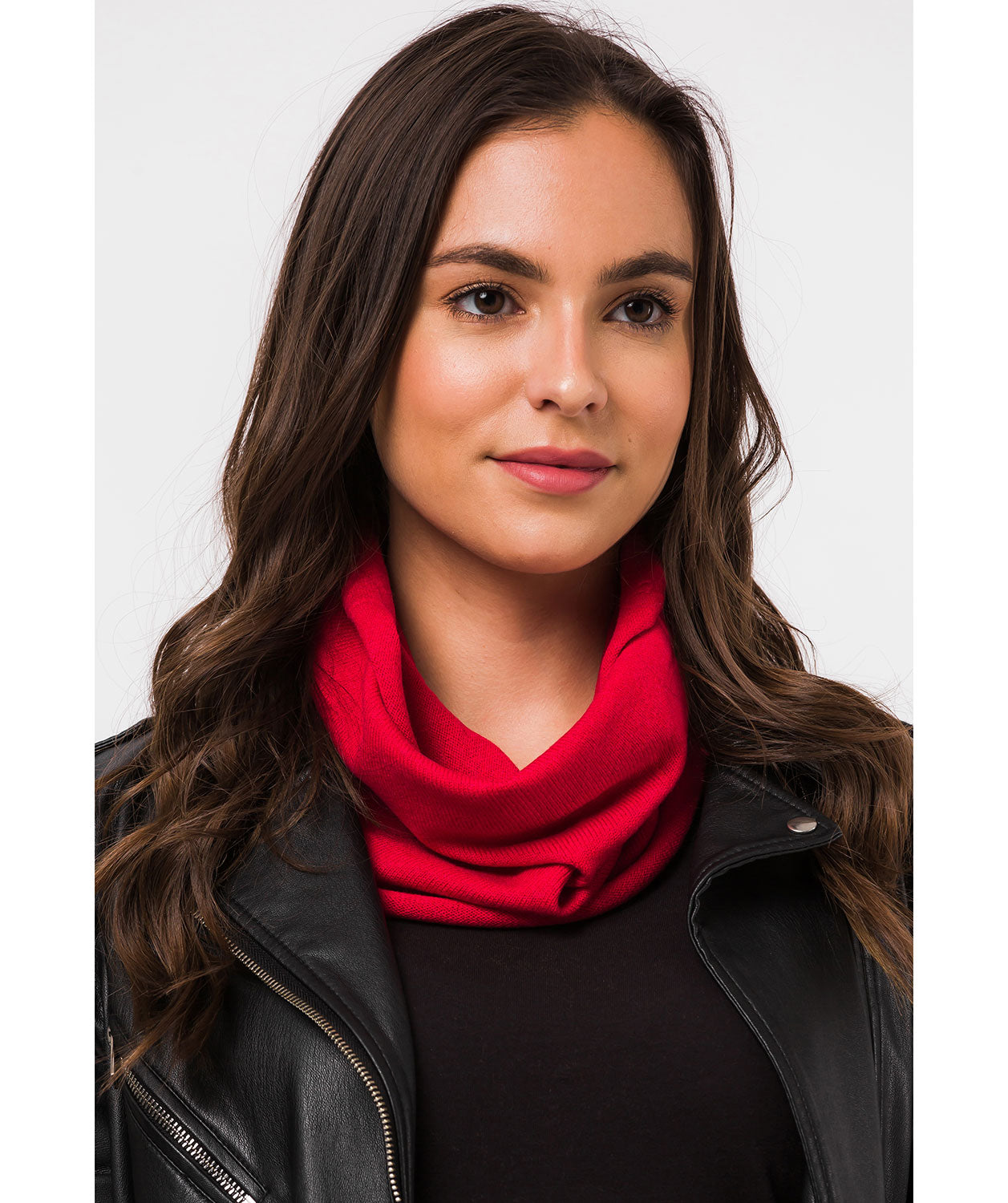 'Holker' Chilli Red Cashmere & Merino Wool Snood