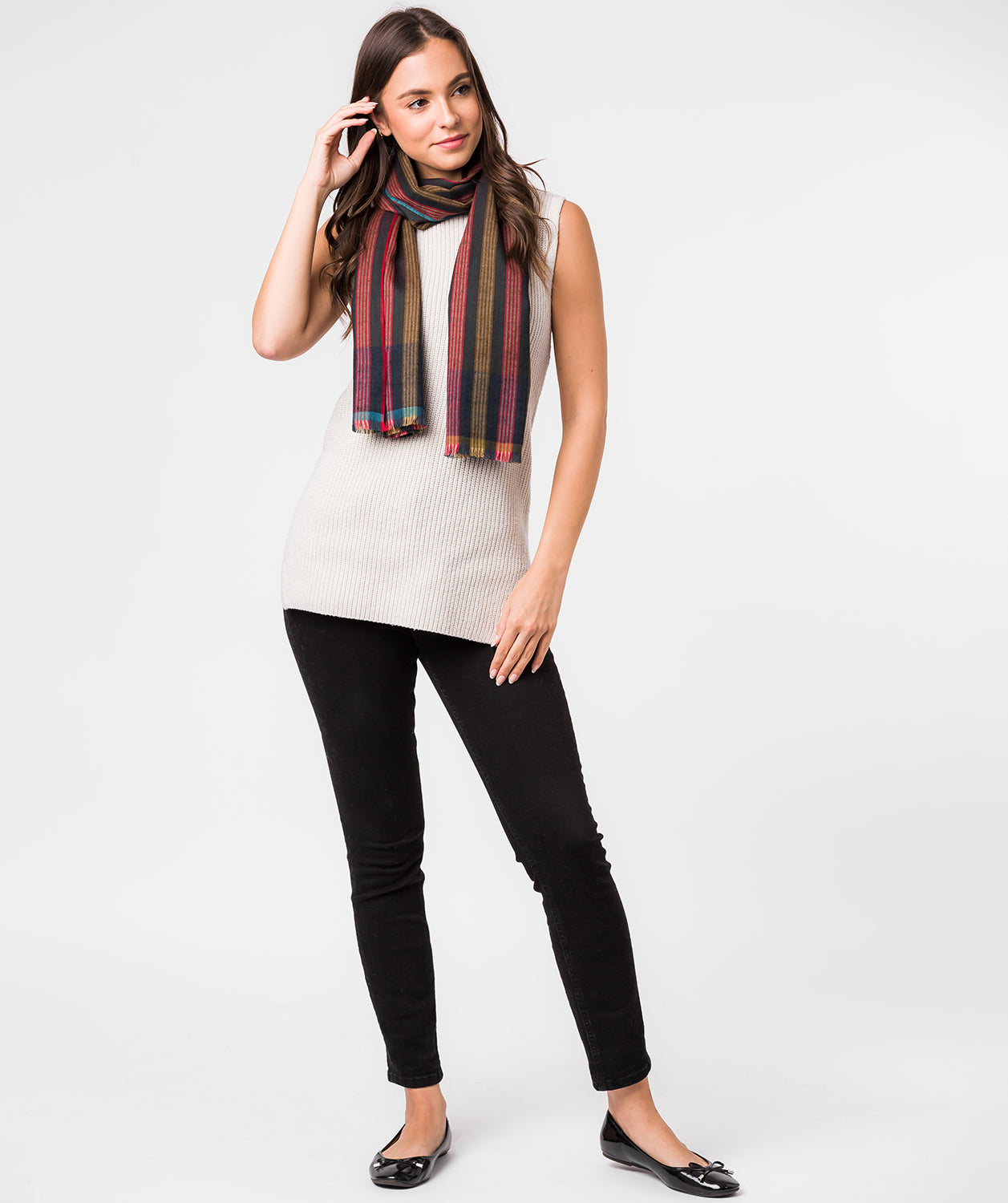 'Ratio' Cashmere & Merino Wool Scarf