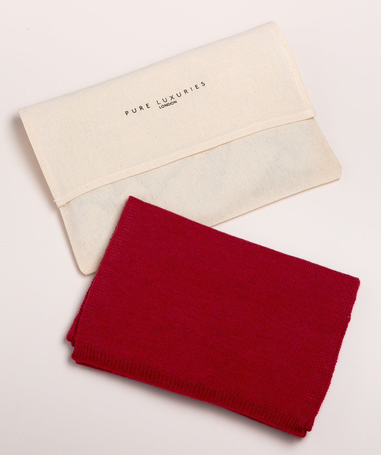 'Bristol' Burgundy Merino Wool Scarf