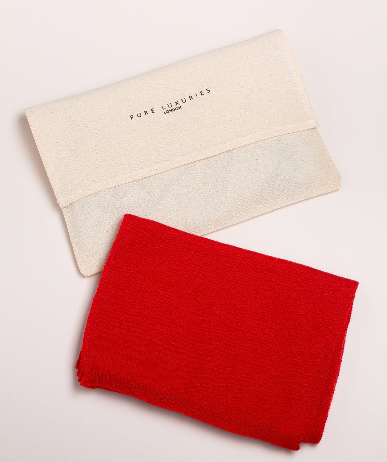 'Bristol' Chilli Red Merino Wool Scarf