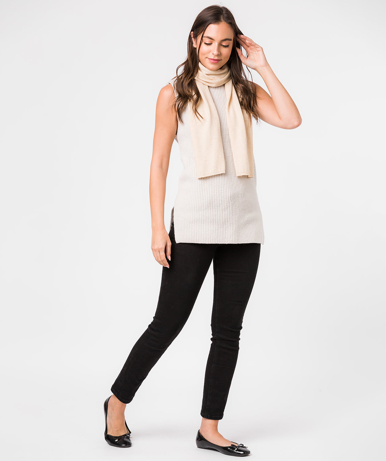 'Bristol' Oatmeal Merino Wool Scarf