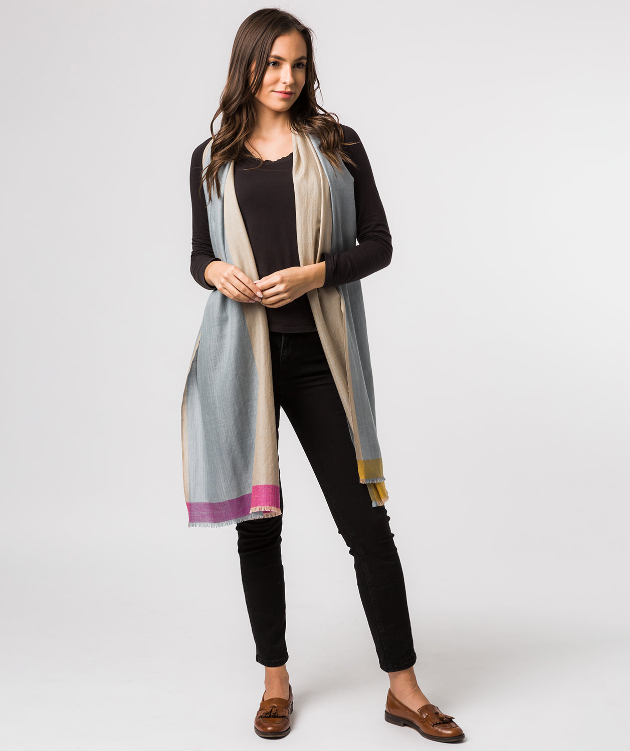 'Hue' Cashmere & Merino Wool Shawl Wrap