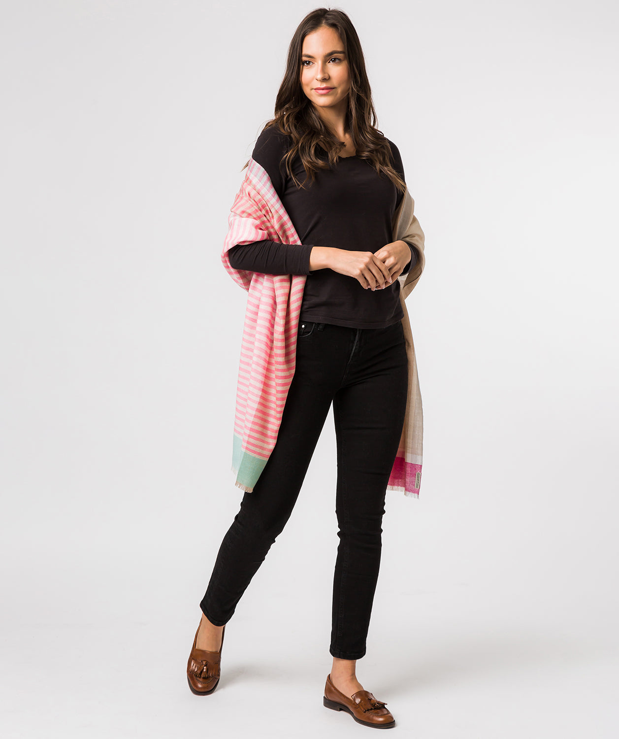 'Zenith' Cashmere & Merino Wool Shawl Wrap