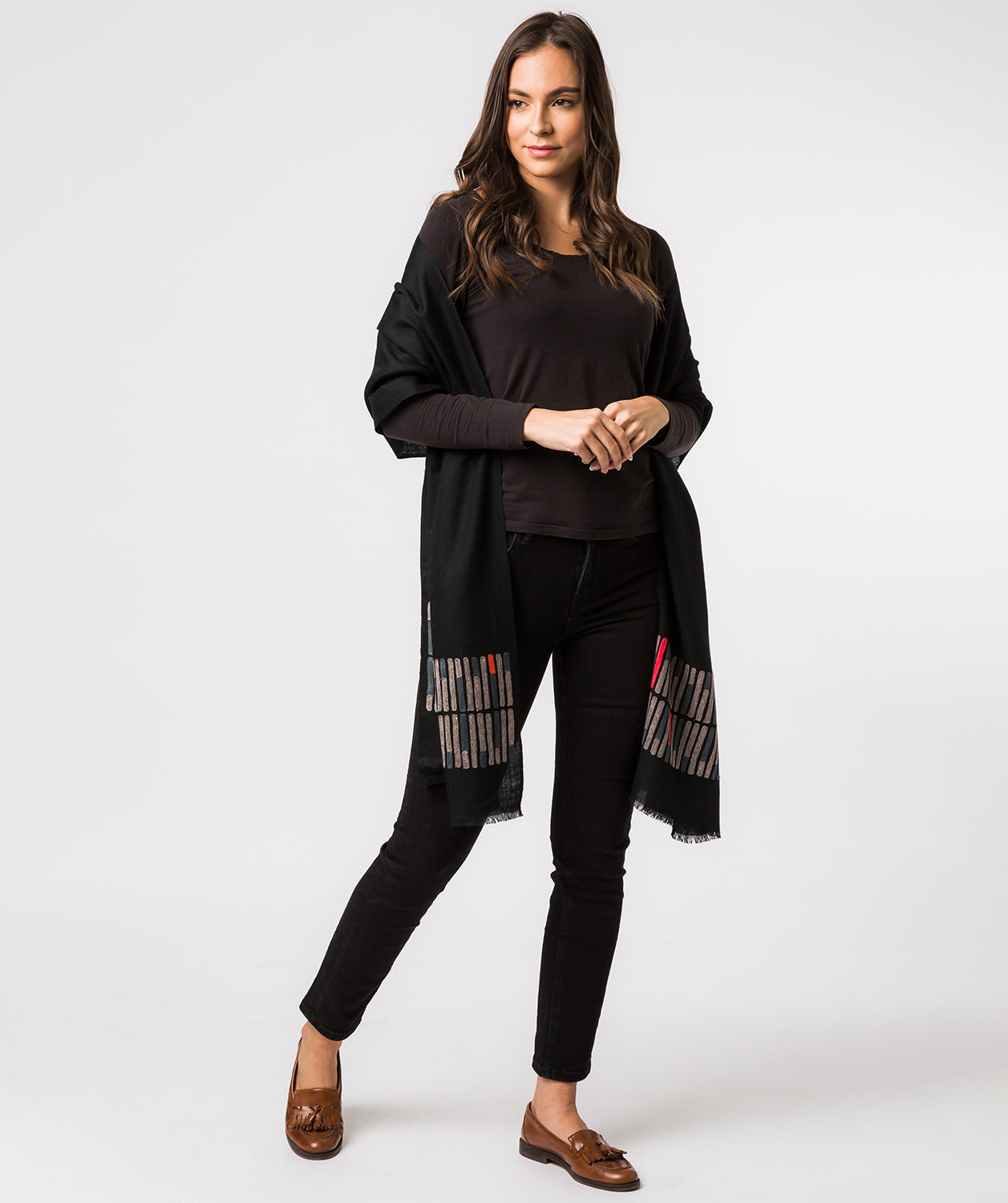 'Space' Cashmere & Merino Wool Shawl Wrap