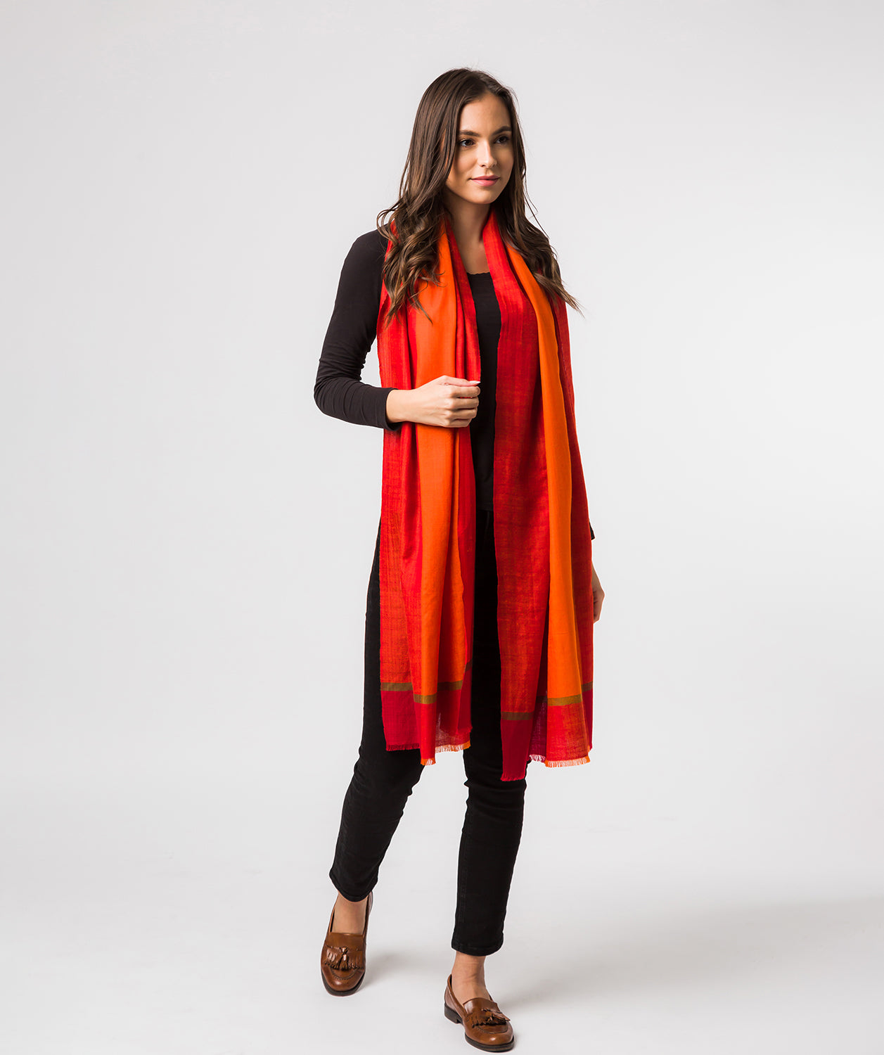 'Solar' Cashmere & Merino Wool Shawl Wrap