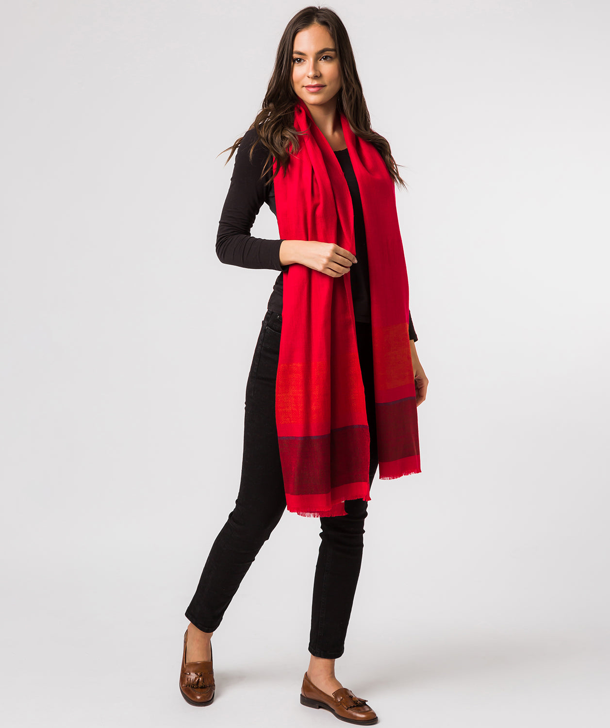 'Blur' Cashmere & Merino Wool Shawl Wrap