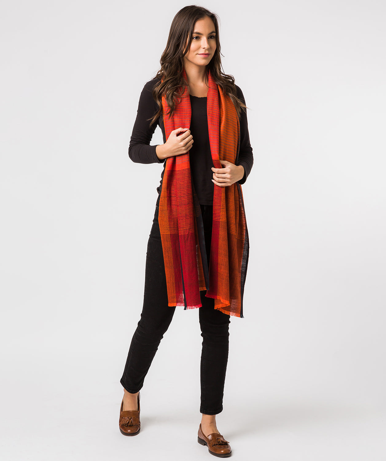 'Libration' Cashmere & Merino Wool Shawl Wrap