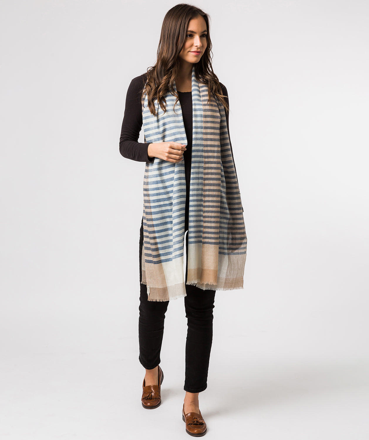 'Accent' Cashmere & Merino Wool Shawl Wrap