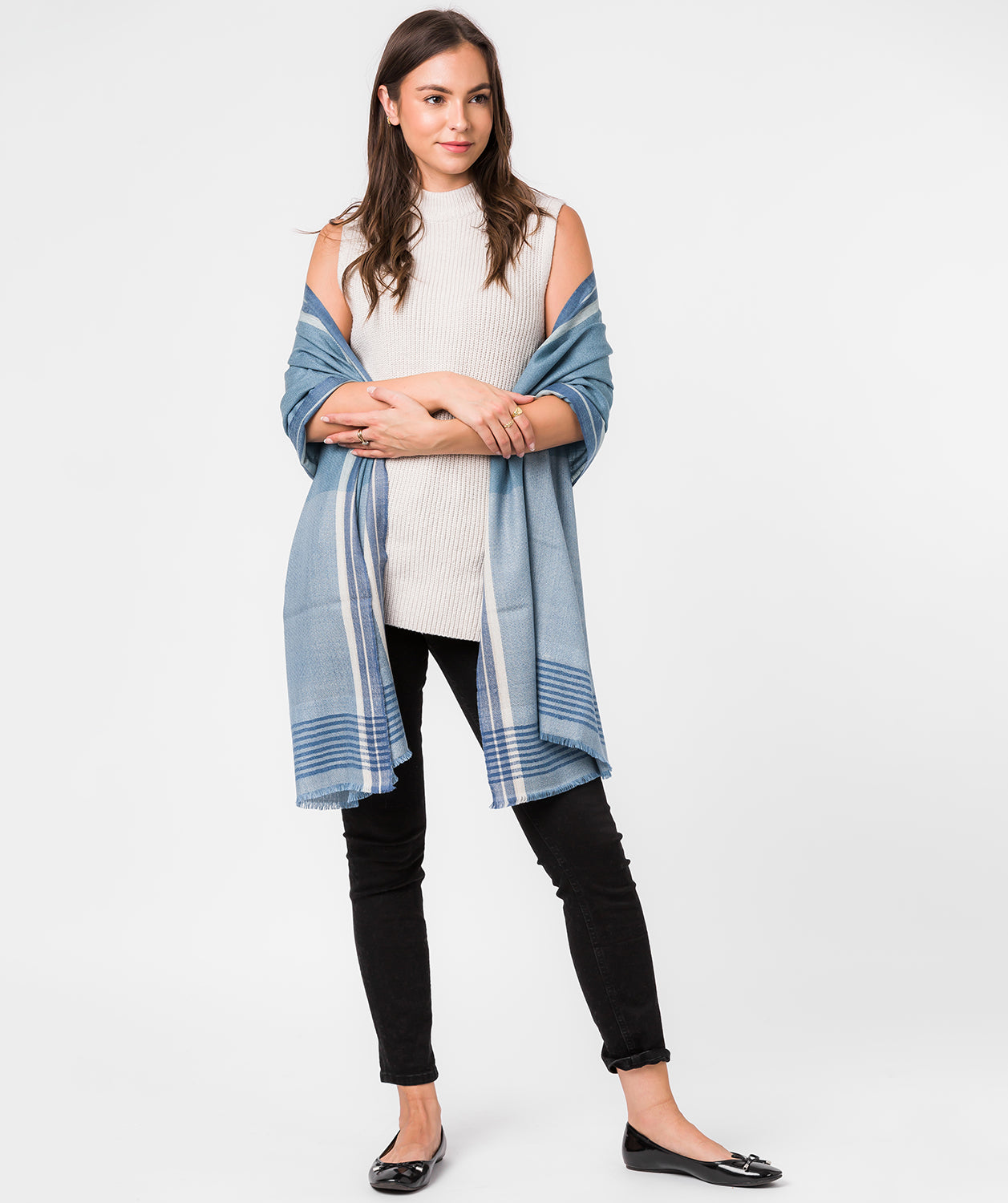 'Earth' Cashmere & Merino Wool Shawl Wrap