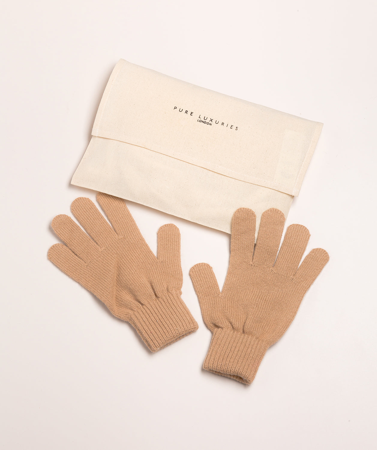 'Windermere' Caramel Cashmere & Merino Wool Gloves
