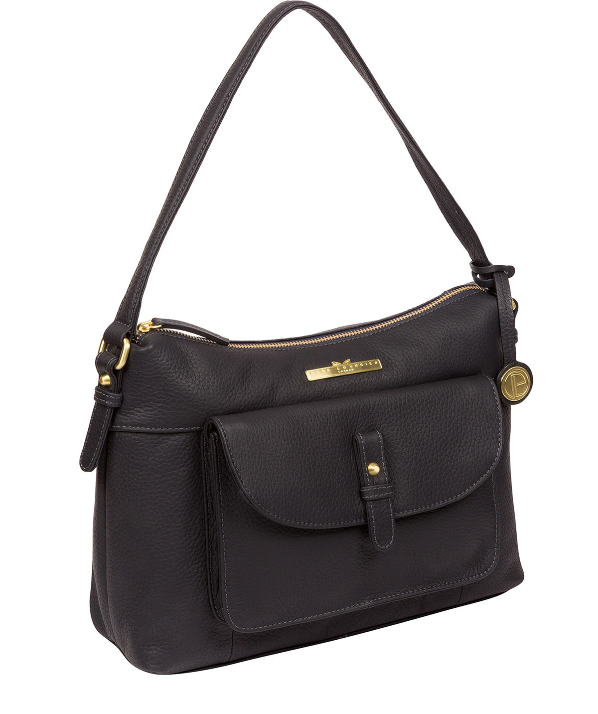 'Betsy' Navy Leather Shoulder Bag image 5