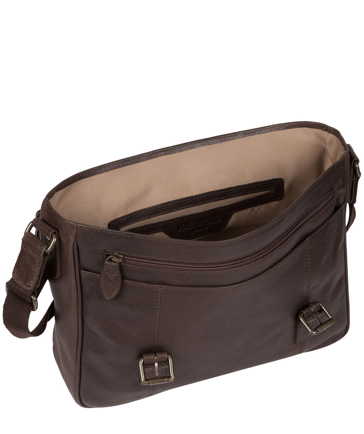 'Idris' Cocoa Leather Briefcase image 4