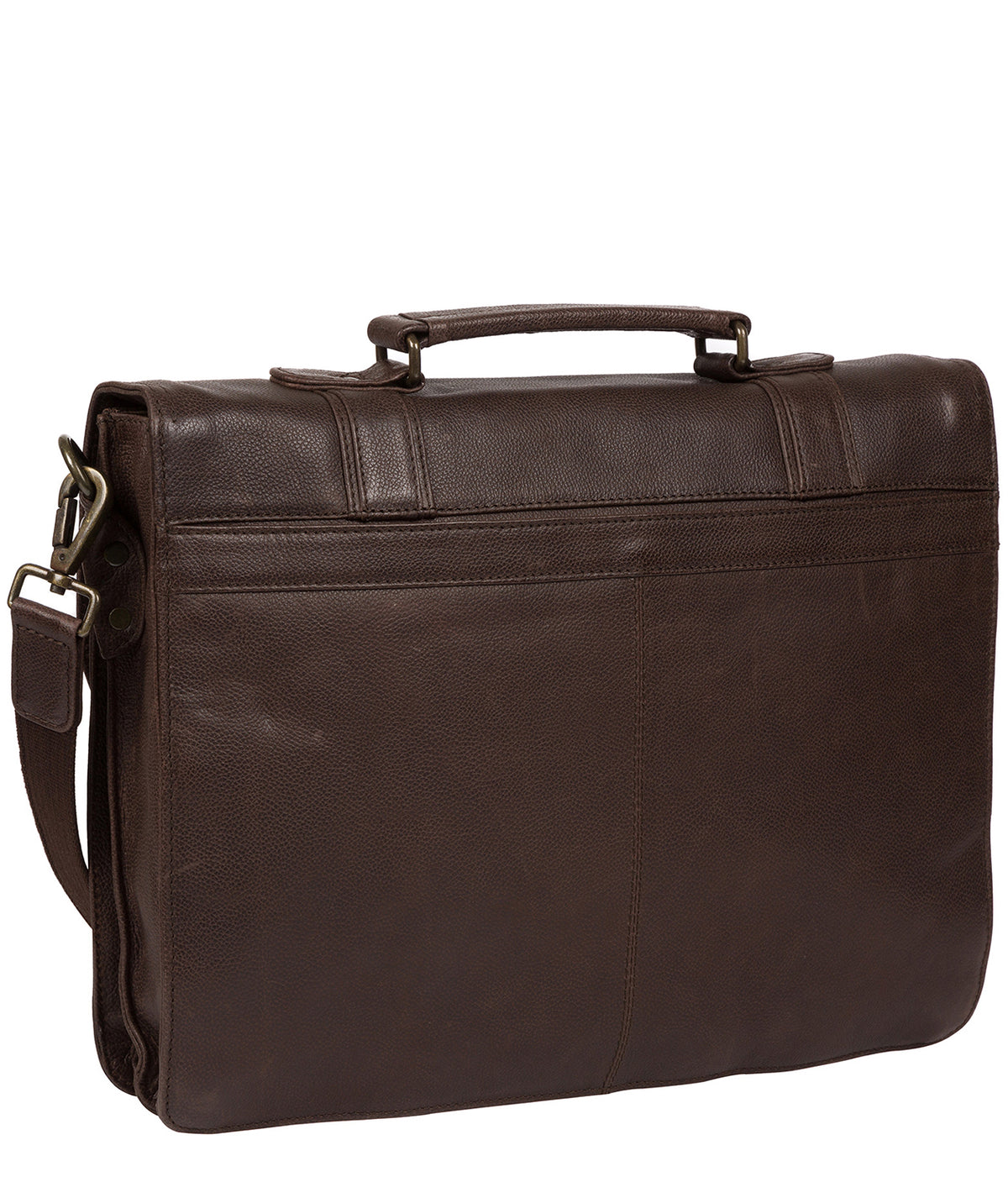 'Logan' Cocoa Leather Work Bag image 3