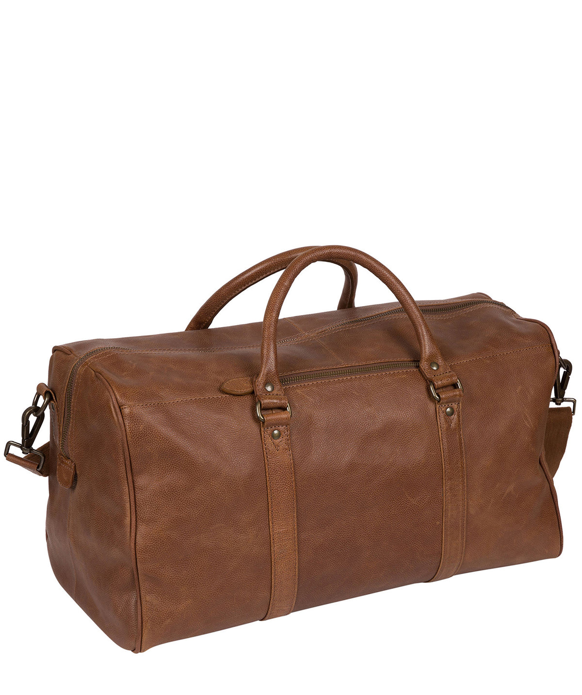 'Blanc' Hazelnut Leather Holdall image 3