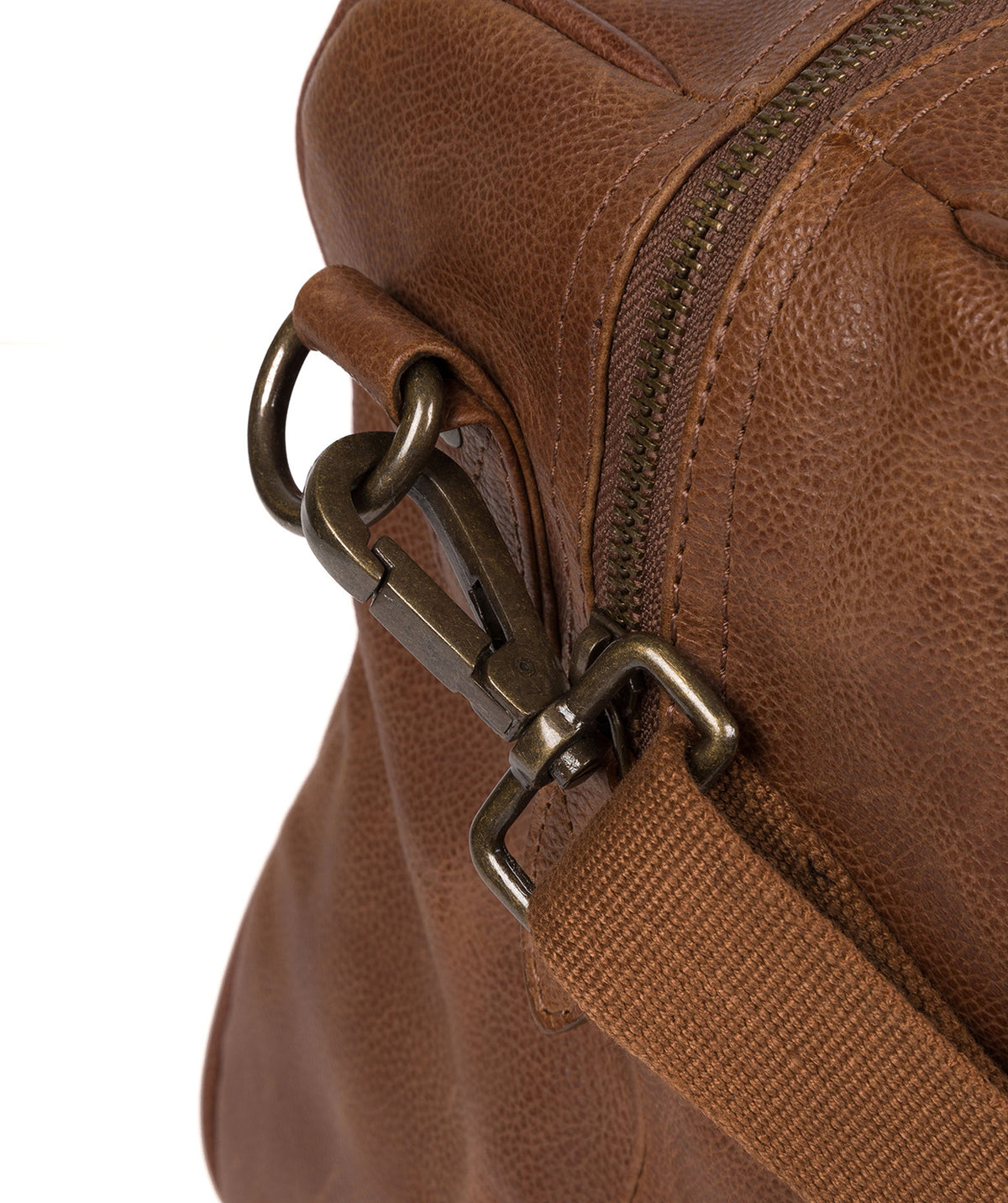 'Blanc' Hazelnut Leather Holdall image 5