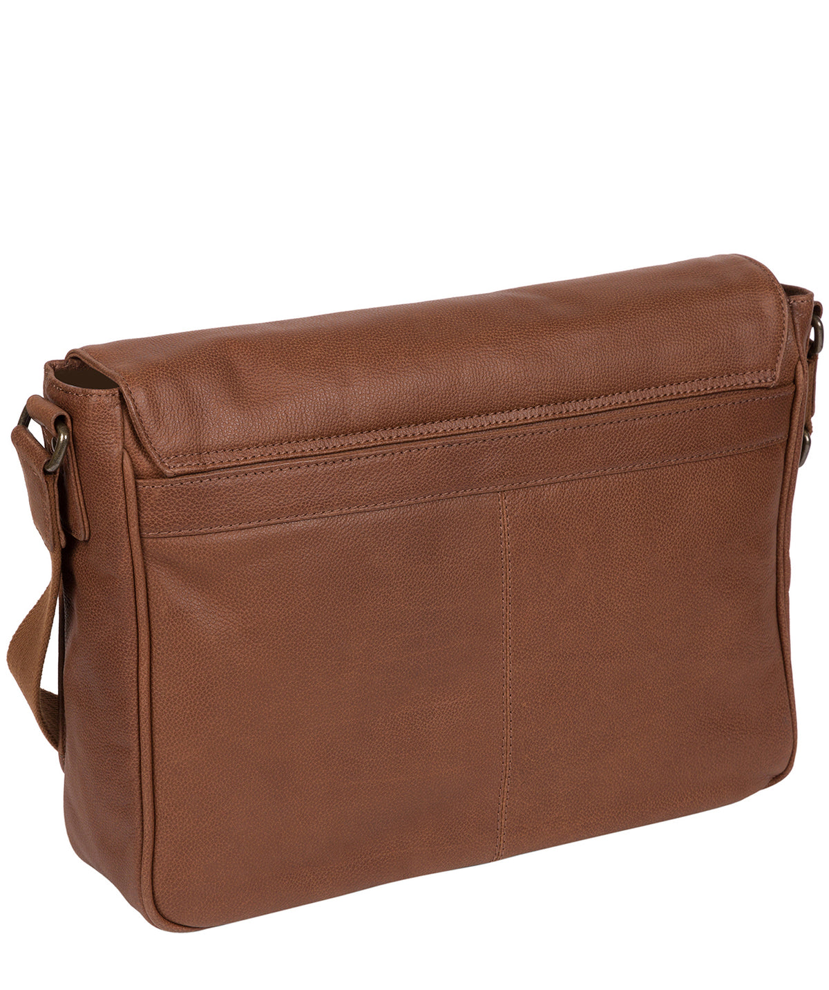'Eiger' Hazelnut Leather Messenger Bag image 3