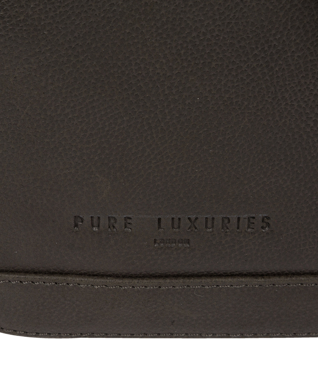 'Peak' Ash Black Leather Messenger Bag image 5