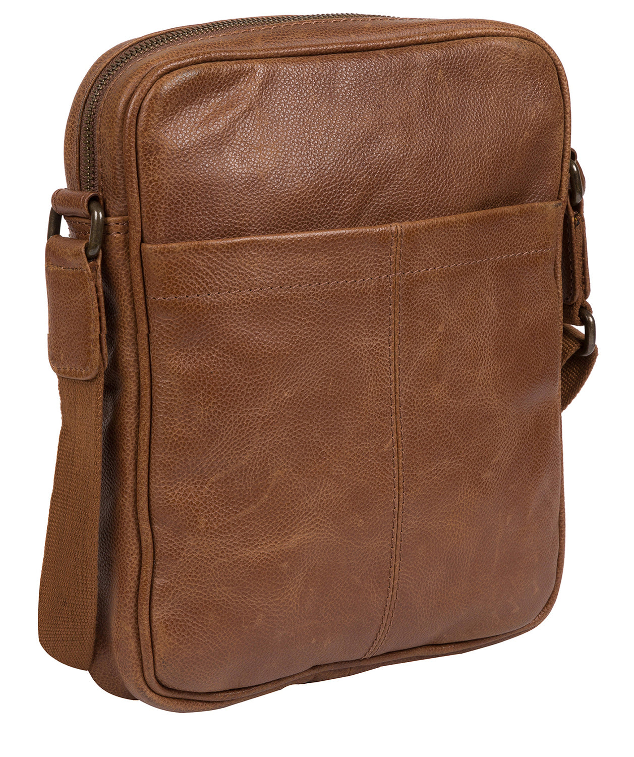 'Capitan' Hazelnut Leather Cross Body Bag image 3