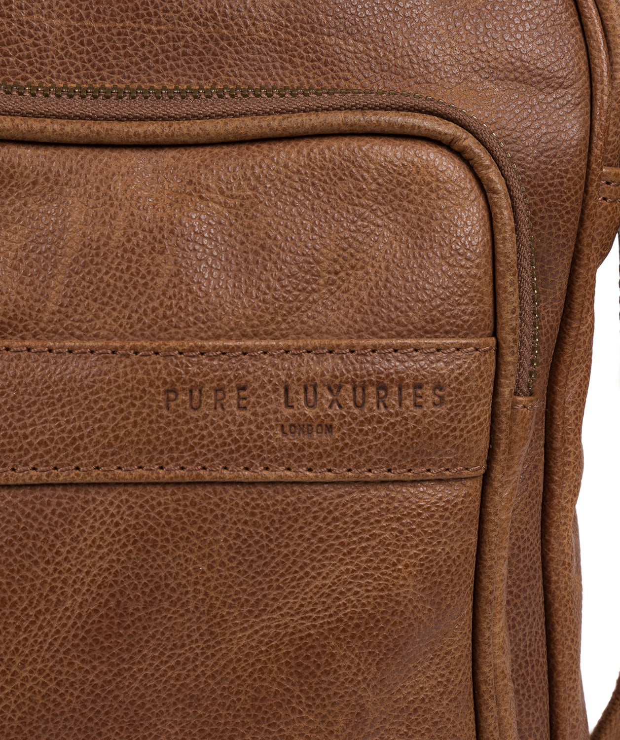 'Capitan' Hazelnut Leather Cross Body Bag image 5