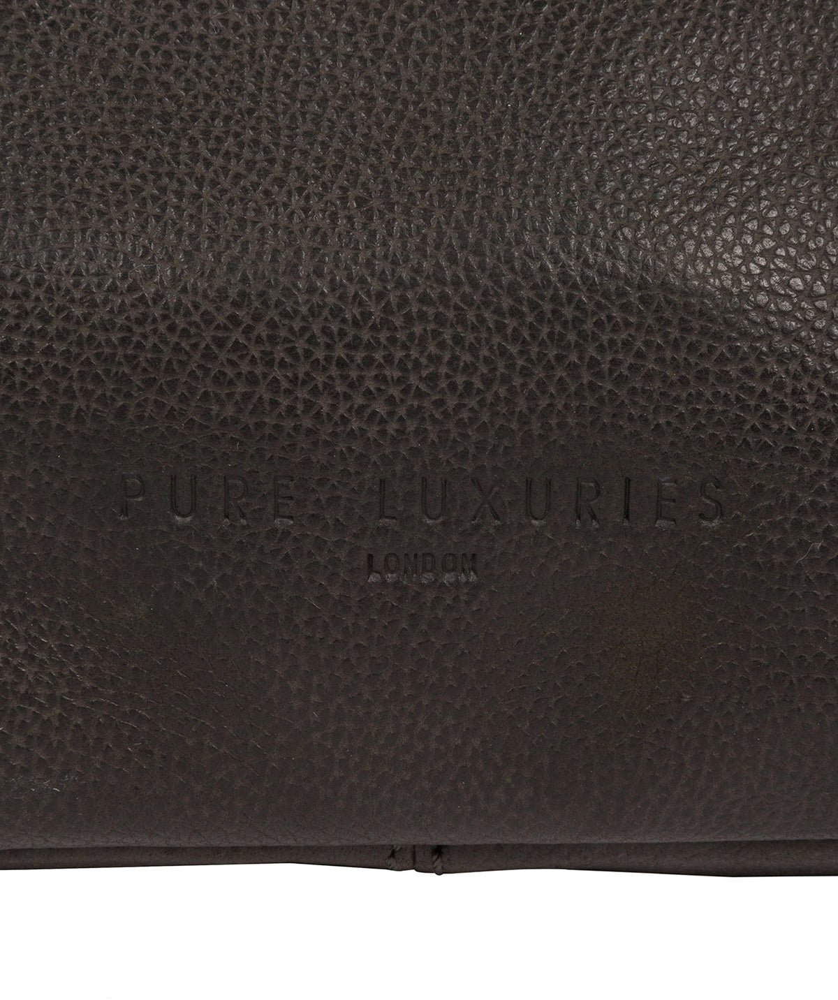 'Kea' Ash Black Leather Washbag image 6