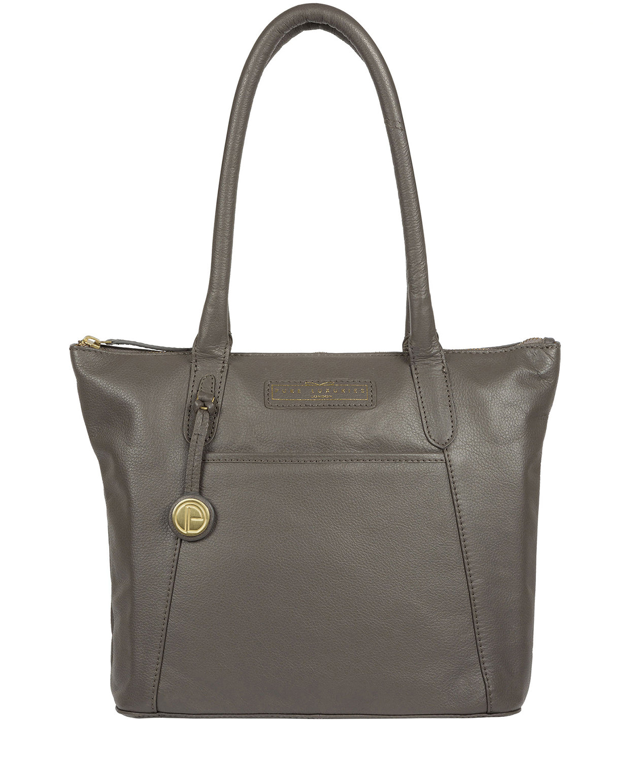 'Arundel' Grey Leather Handbag image 1