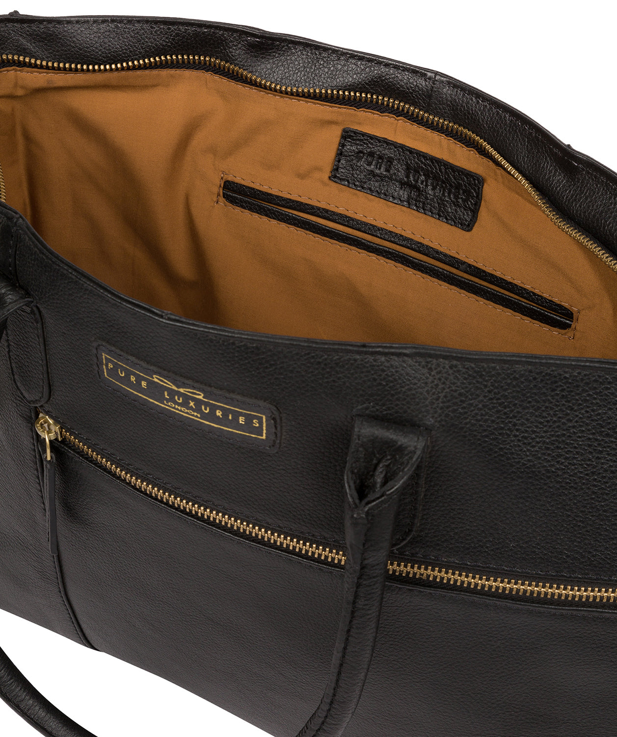 'Bloomsbury' Black & Gold Leather Tote Bag image 4