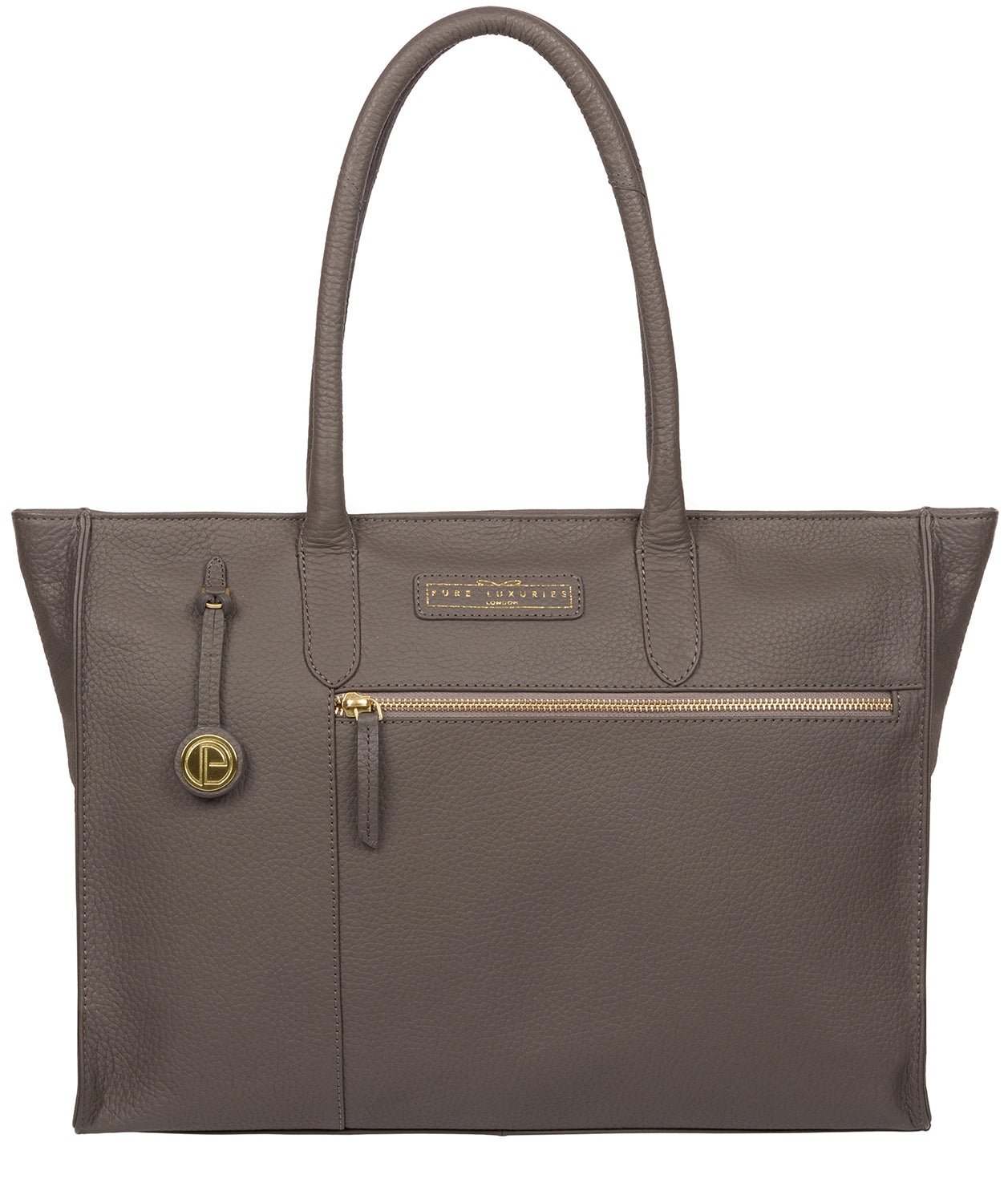 'Bloomsbury' Grey Leather Tote Bag