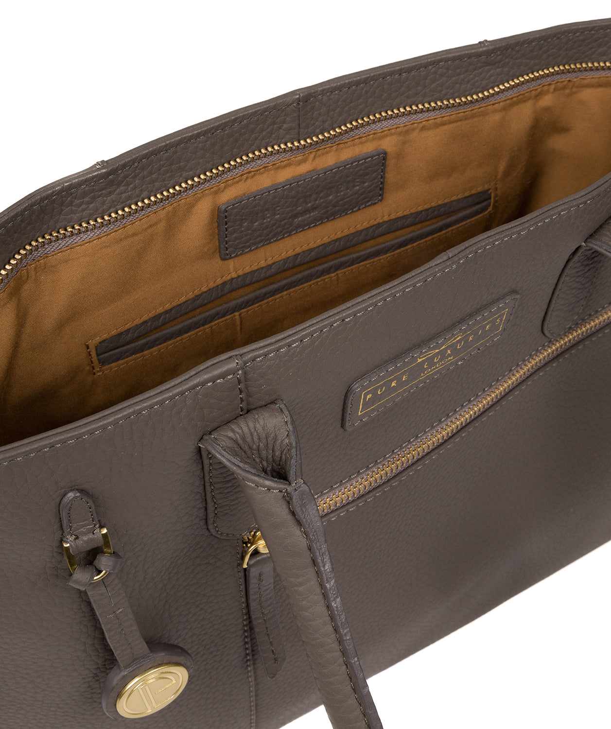 'Bloomsbury' Grey Leather Tote Bag