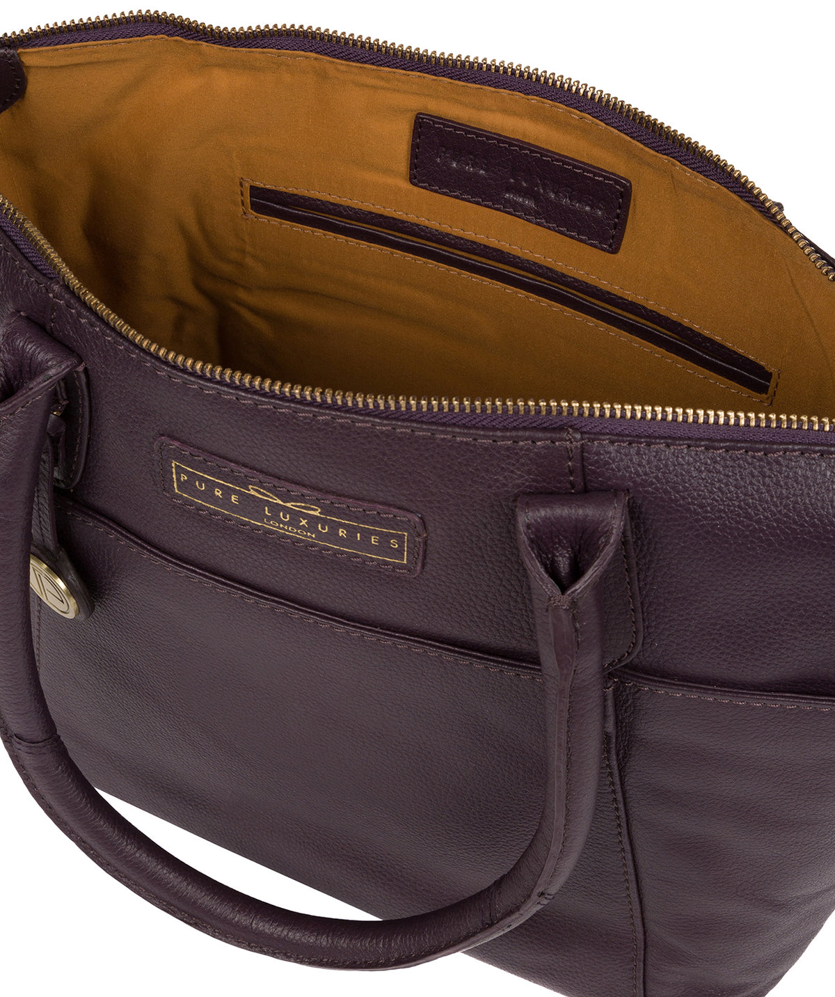 'Bloomsbury' Plum Leather Tote Bag image 4