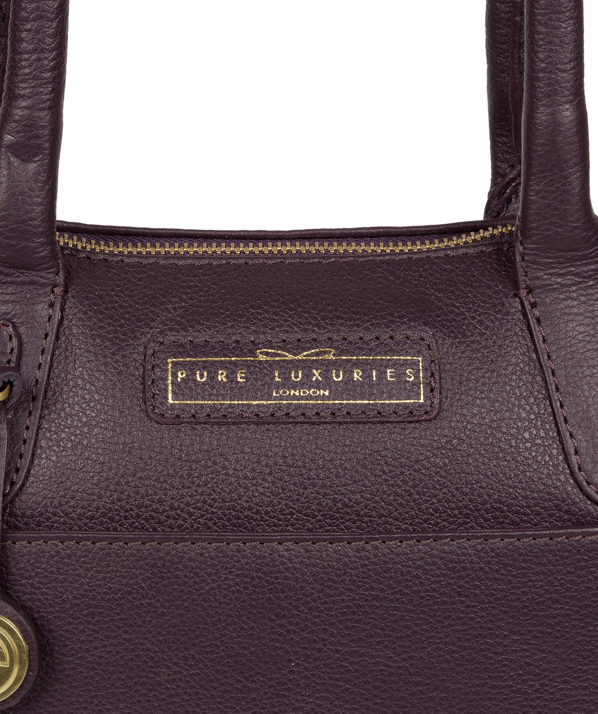 'Bloomsbury' Plum Leather Tote Bag image 6