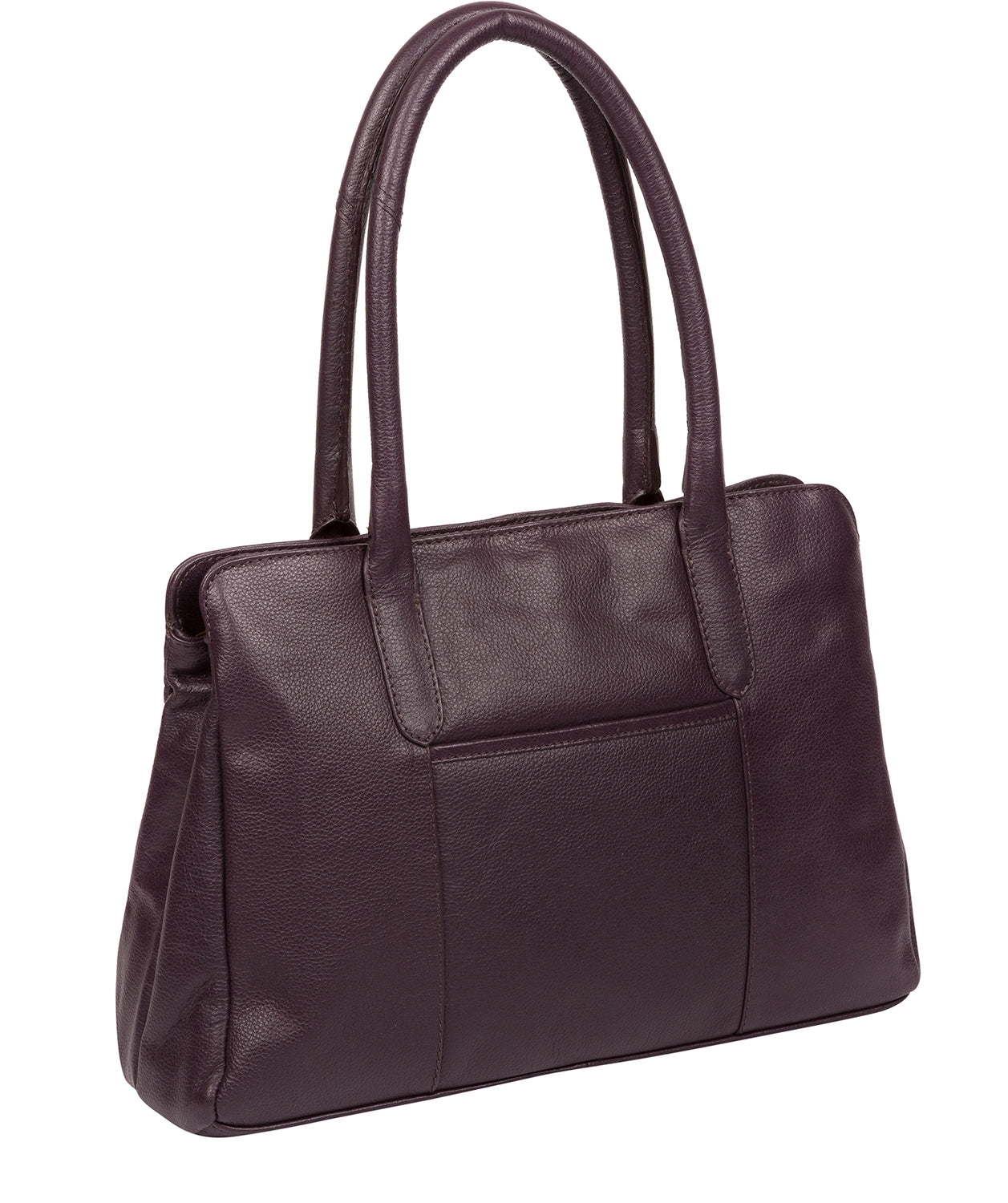 'Regent' Plum Leather Handbag image 3