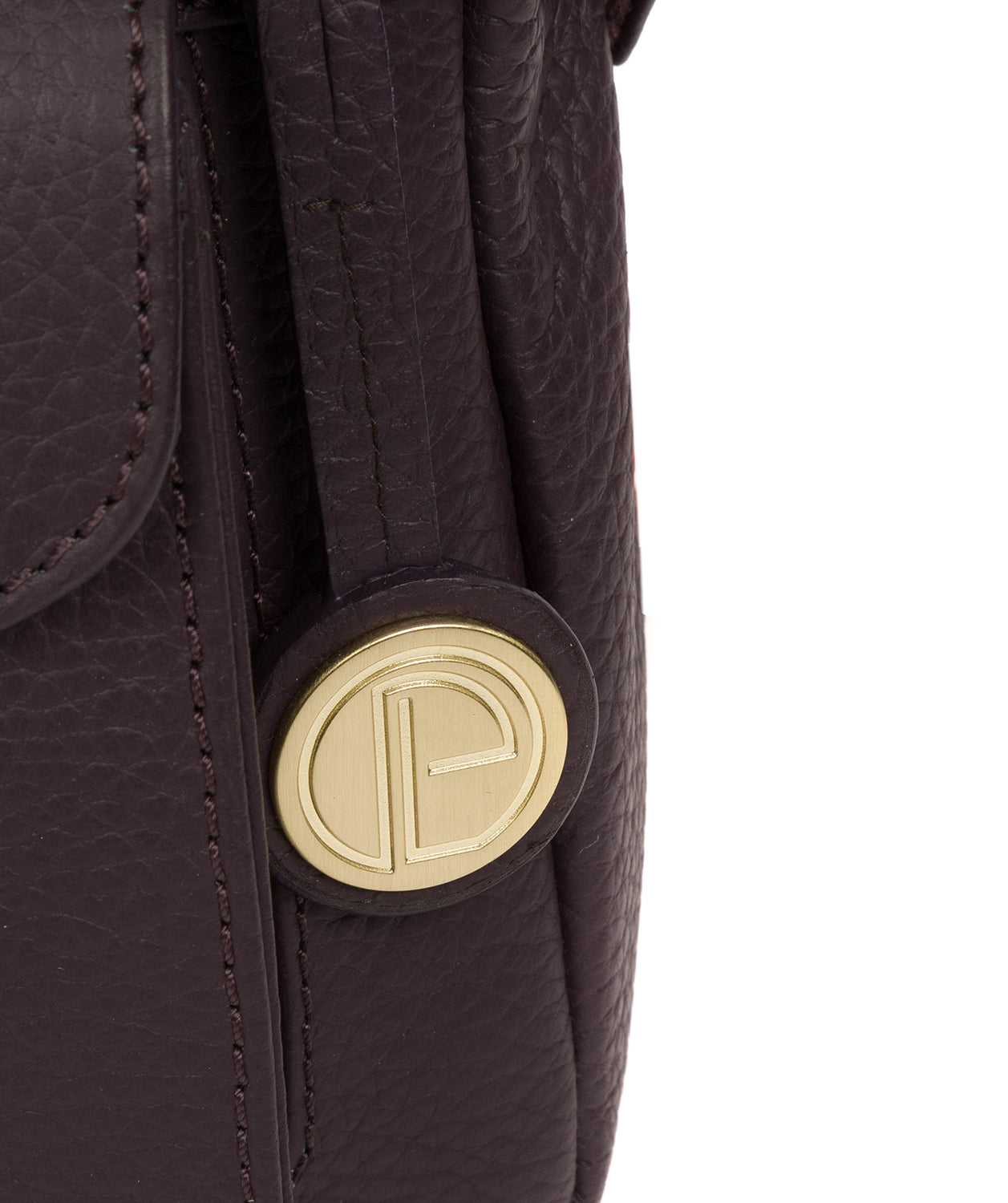'Colton' Plum Leather Cross Body Bag Pure Luxuries London