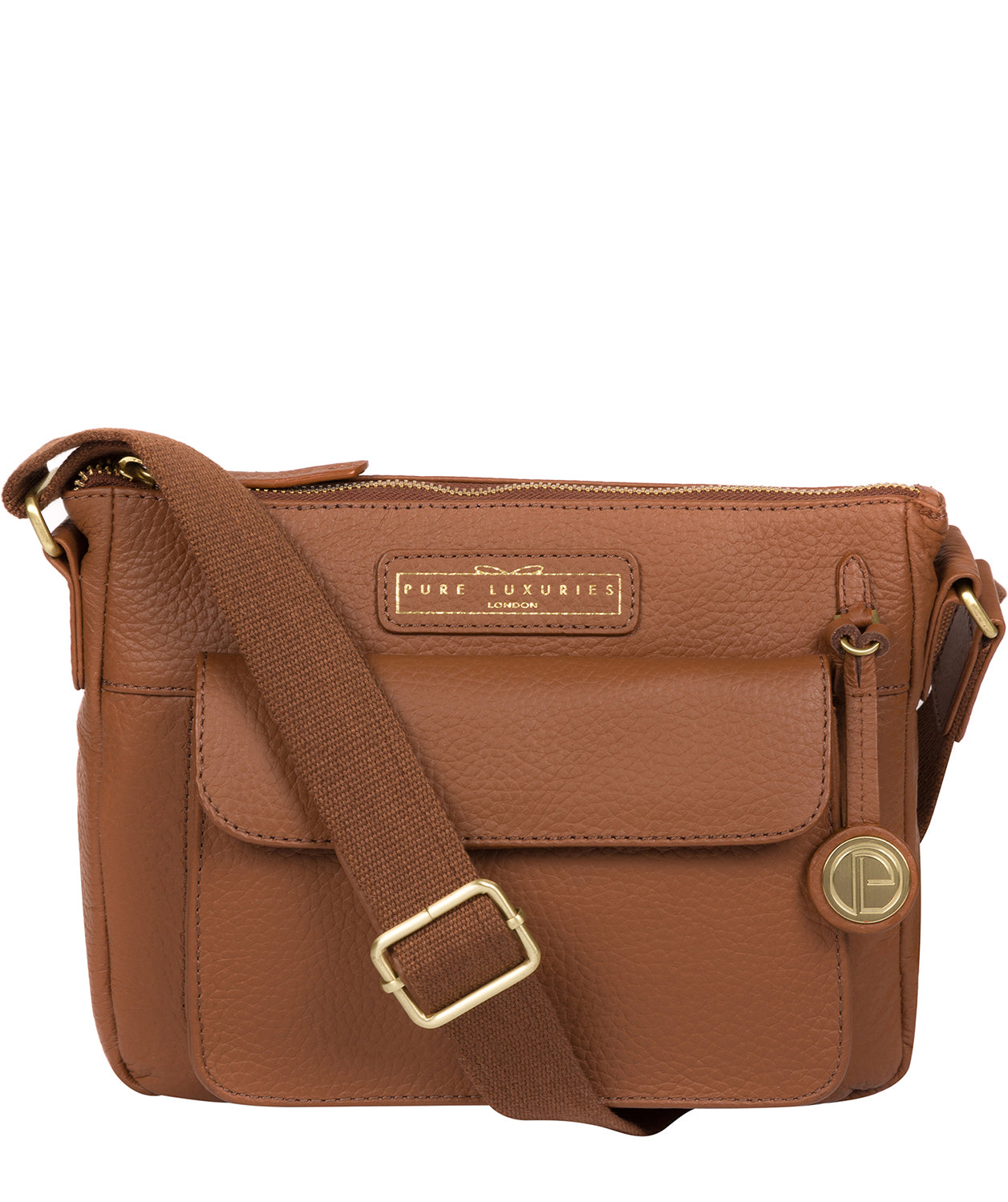 'Colton' Tan Leather Cross Body Bag image 1