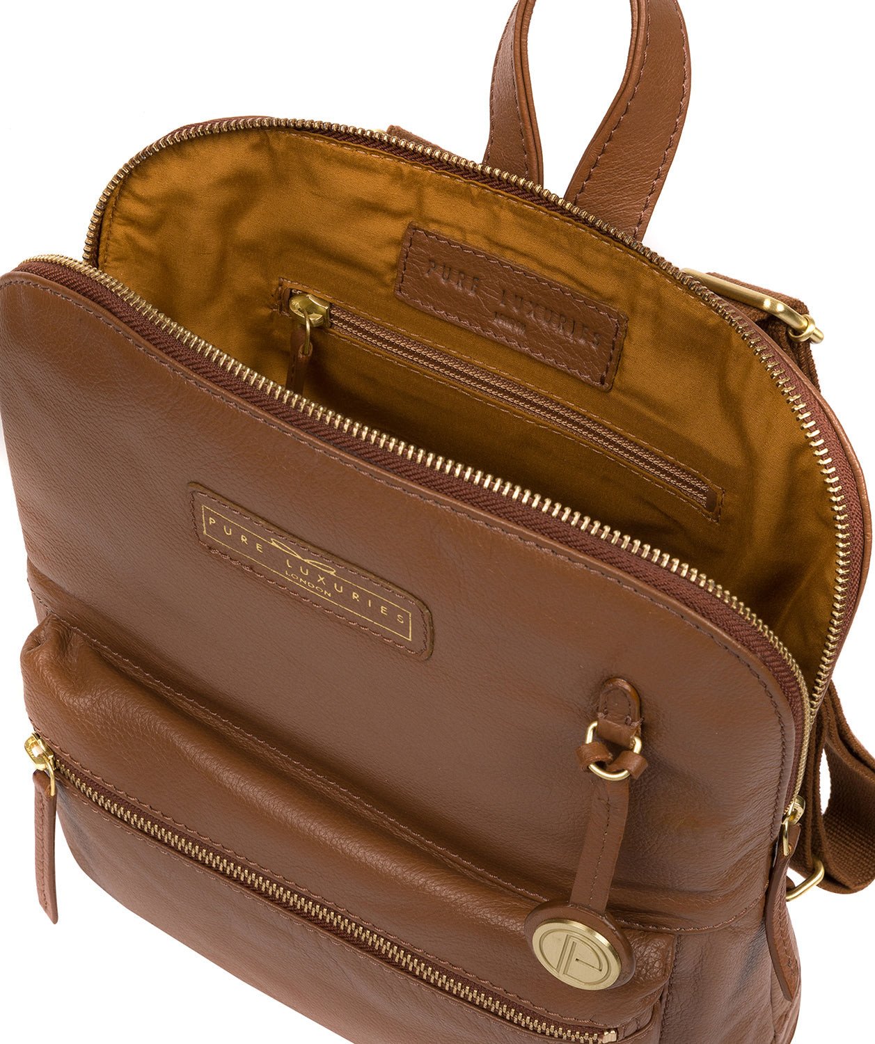 'Corfe' Tan Leather Backpack Pure Luxuries London